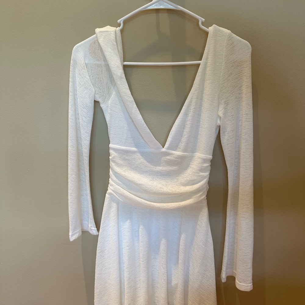 Princess Polly White Long Sleeve Dress